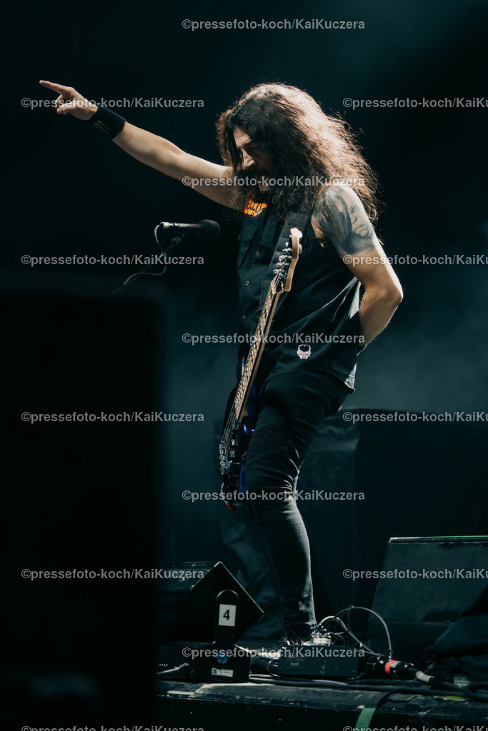 KKU30112401024 | 30.11.2024, xkkux, Düsseldorf, Mitsubishi Electric HALLE, Konzert der Thrash Metal Bands Kreator, Anthrax und als Special Guest die Band Testament. Im Bild die Band Anthrax
