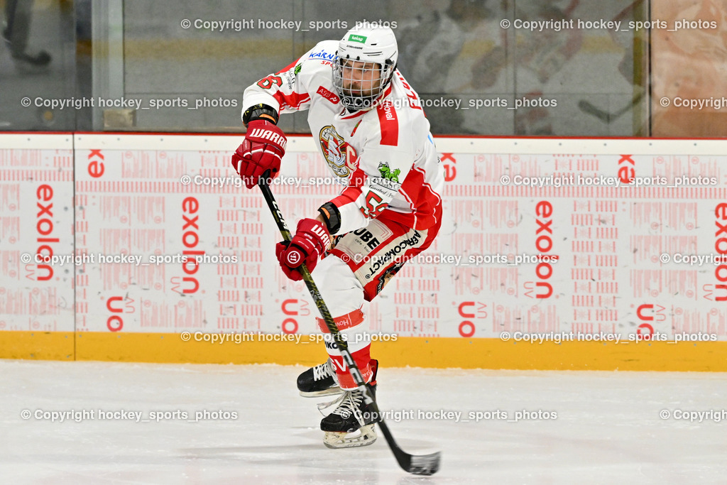 ESV FERLACH vs. ESC SOCCERZONE STEINDORF | #58 Florian Matthias ESV Ferlach, ESV FERLACH vs. ESC SOCCERZONE STEINDORF, ESV FERLACH vs. ESC SOCCERZONE STEINDORF am 22.11.2024 in Ferlach (Eishalle Ferlach ), Austria, (Photo by Bernd Stefan)