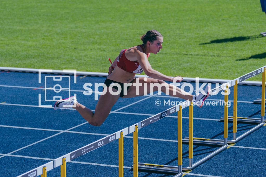 Deutsche Meisterschaften U20 / U16 2026 | Aurora Klotz, LC Jena, 1436, 110 Meter Hürden, Deutsche Meisterschaften der U20 &amp; U16 2026, Lohrheidestadion Bochum-Wattenscheid, 12.07.2026. Foto: Marcel Schwering / sportimfokus - Realisiert mit Pictrs.com