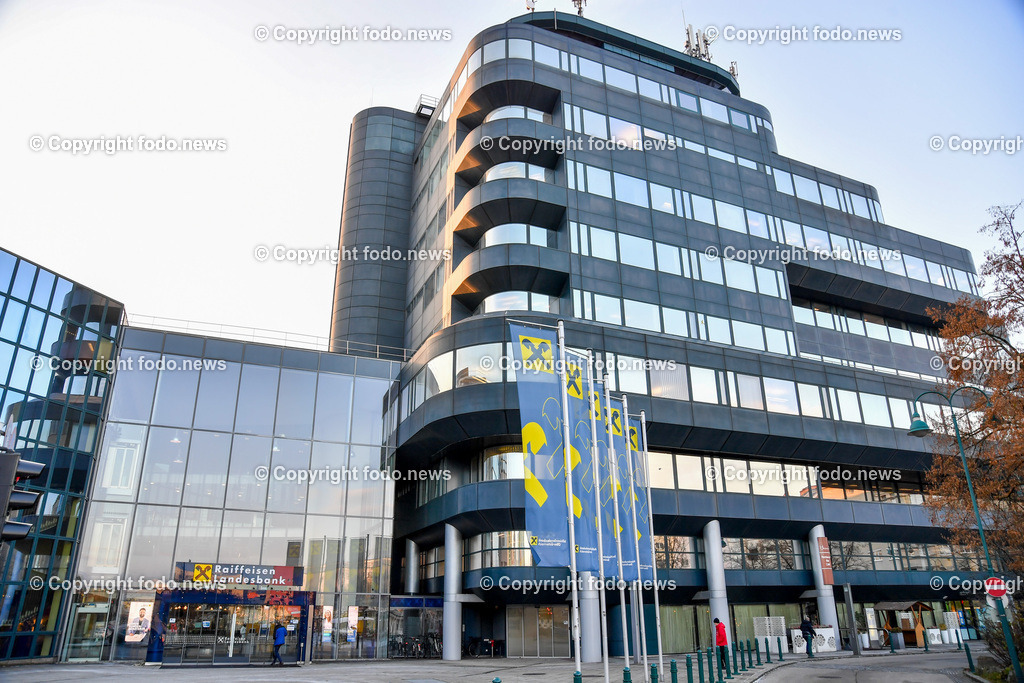 Raiffeisen Landesbank OÖ_ 12.12.2022-2 | 12.12.2022, Linz, AUT, Raiffeisenlandesbank Ooe, Zentrale, Linz, im Bild Raiffeisenlandesbank Ooe, Raiffeisen Landesbank, Zentrale, Linz
