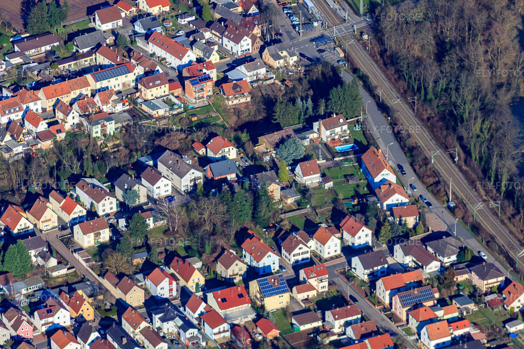 Luftbild: Kolpingstr in Lingenfeld im Bundesland Rheinland-Pfalz in Deutschland. Foto: IMG_36787.jpg vom 16.01.2011 durch Werner Riehm/FLY-FOTO.de