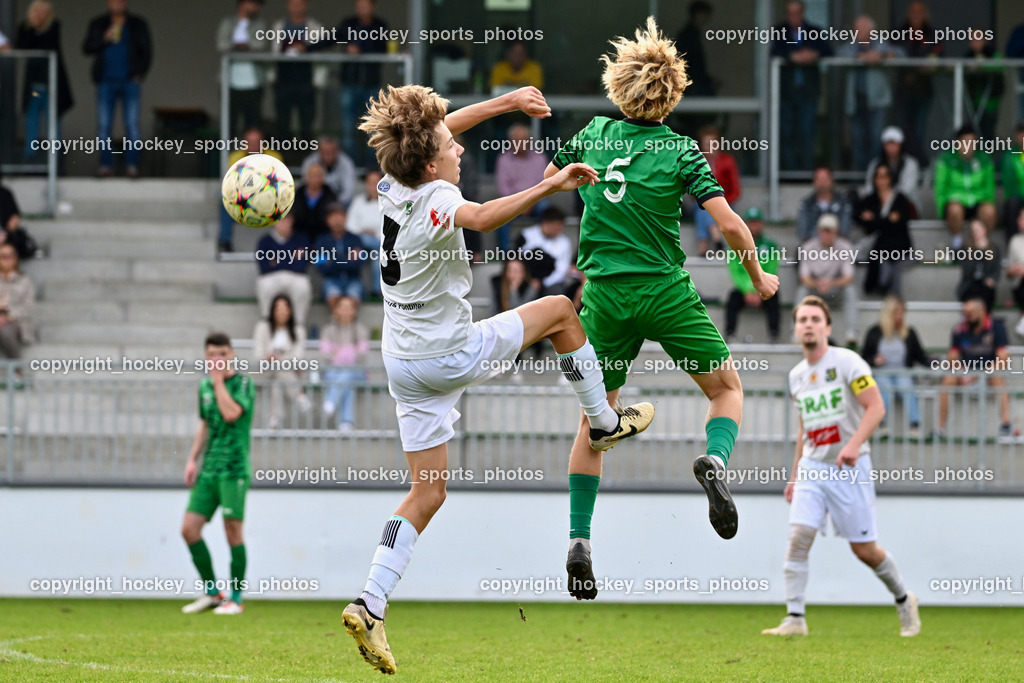 SC Landskron vs. Rapid Lienz | #3 Valentin Christian Dorer Rapid Lienz, #5 Julian Loteritsch SC Landskron, SC Landskron vs. Rapid Lienz, SC Landskron vs. Rapid Lienz am 22.09.2024 in Villach (Sportanlage Landskron), Austria, (Photo by Bernd Stefan)
