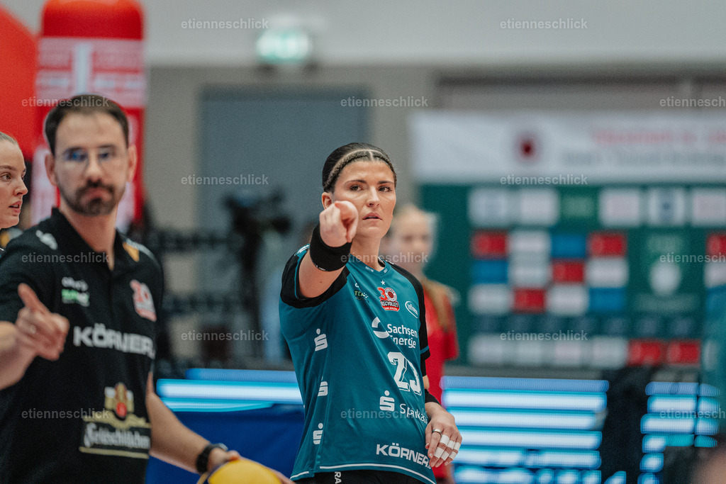 Dresdner SC - Binder Blaubären TSV Flacht, DEKRA 1. Bundesliga Frauen, Volleyball | Im Bild: Mackenzie Foley (23, Dresdner SC)24.10.2026, Dresdner SC -  Binder Blaubären TSV Flacht, DEKRA 1. Bundesliga Frauen, Volleyball, Deutschland, Dresden, Cyberport Arena