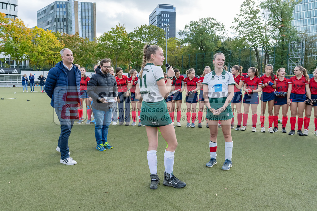 HK_20231022_106205 | Finale Deutsche Meisterschaft Feld WU16 Uhlenhorst Mülheim - Düsseldorfer HC am 22.10.2023 DHC, Düsseldorf ,