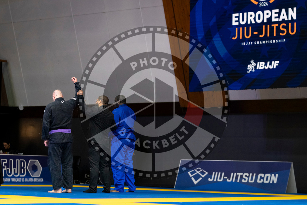 20240123PBB01689 | Fighters compete during the second day of the IBJJF European Championship in Paris, France, on January 23, 2024.