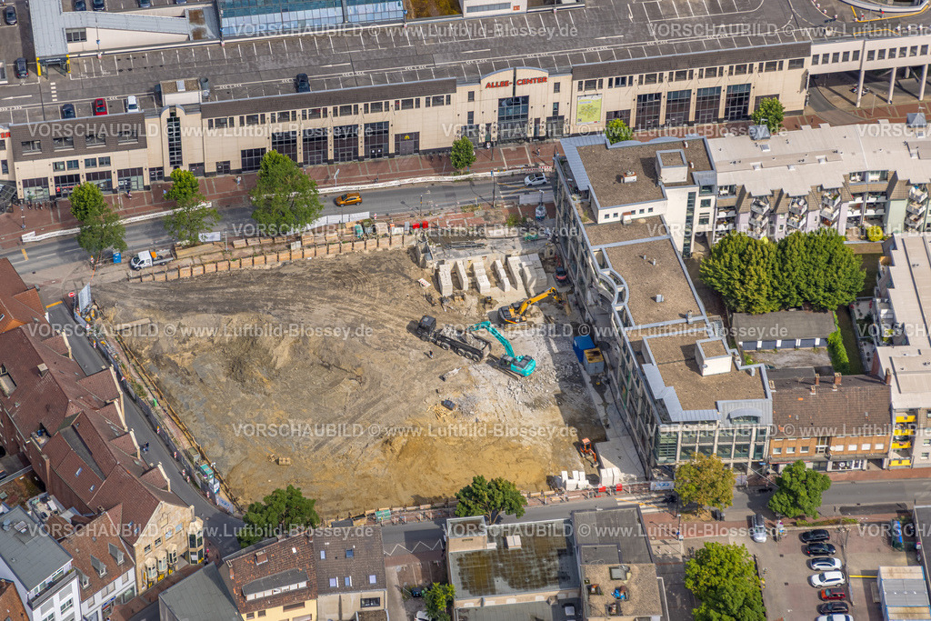 Hamm250700593Mitte | Luftbild, Baustelle mit Abriss der Westhälfte der Ritterpassage, Mitte, Hamm, Ruhrgebiet, Nordrhein-Westfalen, Deutschland