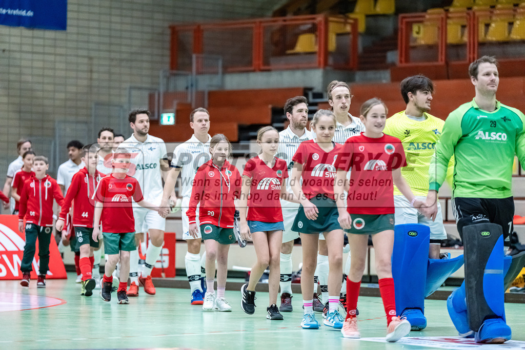 HK_20231216_107347 | 1. Bundesliga Herren  Crefelder HTC - Blau Weiß Köln am 16.12.2023 Sporthalle Glockenspitz, Krefeld ,