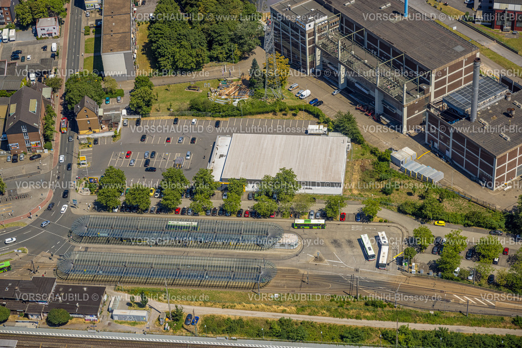 Oberhausen230705732 | Luftbild, Sterkrade Bahnhof, Busbahnhof, Netto Markt, EVO Energieversorgung Oberhausen AG, Sterkrade Mitte, Oberhausen, Ruhrgebiet, Nordrhein-Westfalen, Deutschland