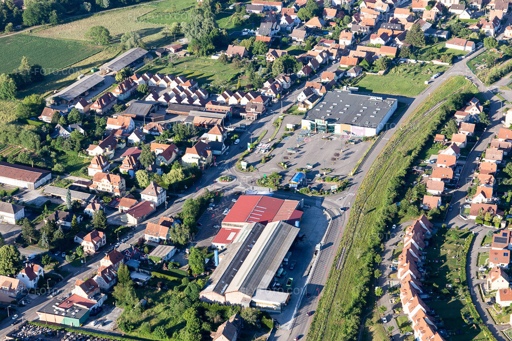 Aerial view: Match in Val de Moder in the state Bas-Rhin, France.Photo: IMG_115449.jpg taken on 06/16/2019 by Werner Riehm/FLY-FOTO.comResolution of the original: 5472 x 3648 px