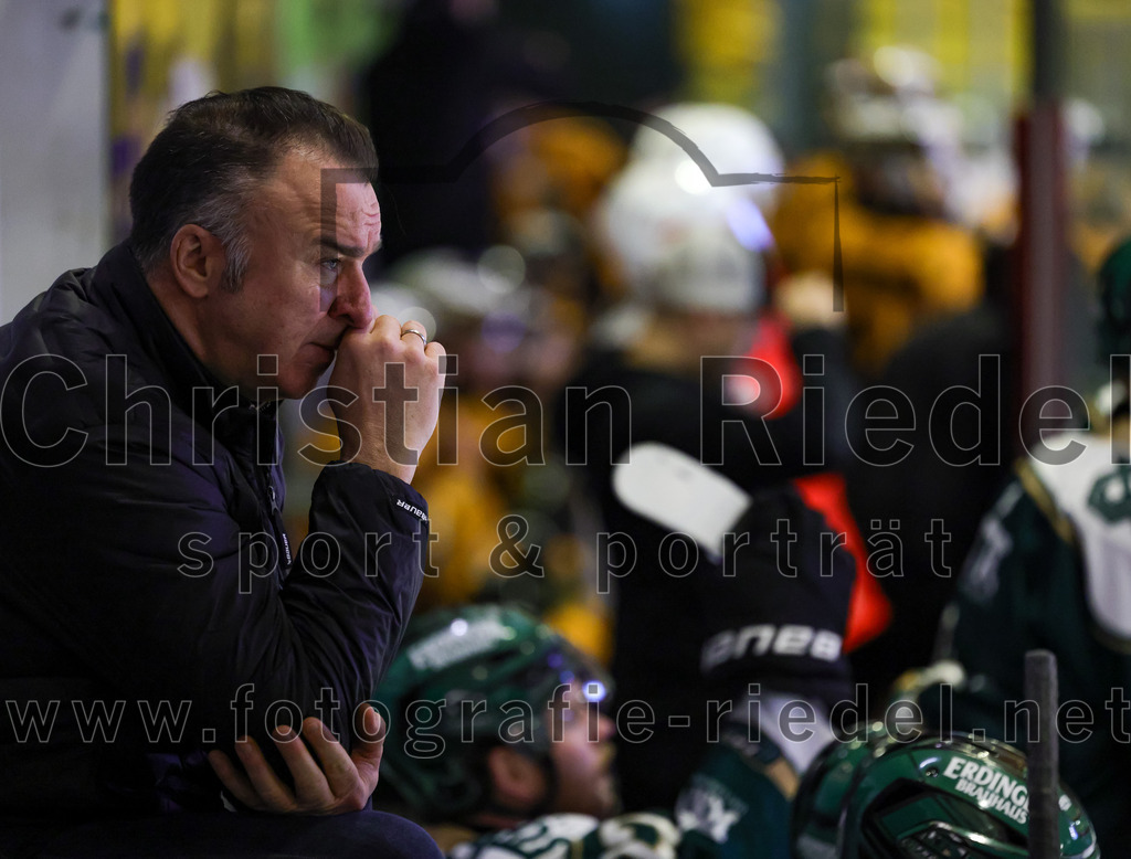 2026-02-27_080_TSV_Erding_gegen_EV_Fuessen | Erding, Deutschland, 27.02.2026:Eishockey, Oberliga Süd 2025 / 2026, 51. Spieltag, TSV Erding gegen EV Füssen, Endergebnis: 2:4Teamchef Thomas Daffner (Erding Gladiators)Foto: Christian Riedel / fotografie-riedel.net