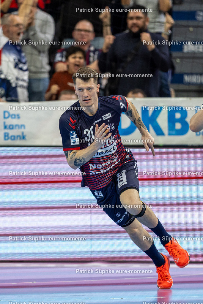 Handball I Herren I Daikin HBL I Saison 2024-2025 I 23. Spieltag I SG Flensburg-Handewitt - THW Kiel | Handball: Bundesliga, SG Flensburg-Handewitt - THW Kiel, 23. Spieltag, GP JOULE ArenaEmil Manfeldt Jakobsen (31, SG Flensburg Handewitt)