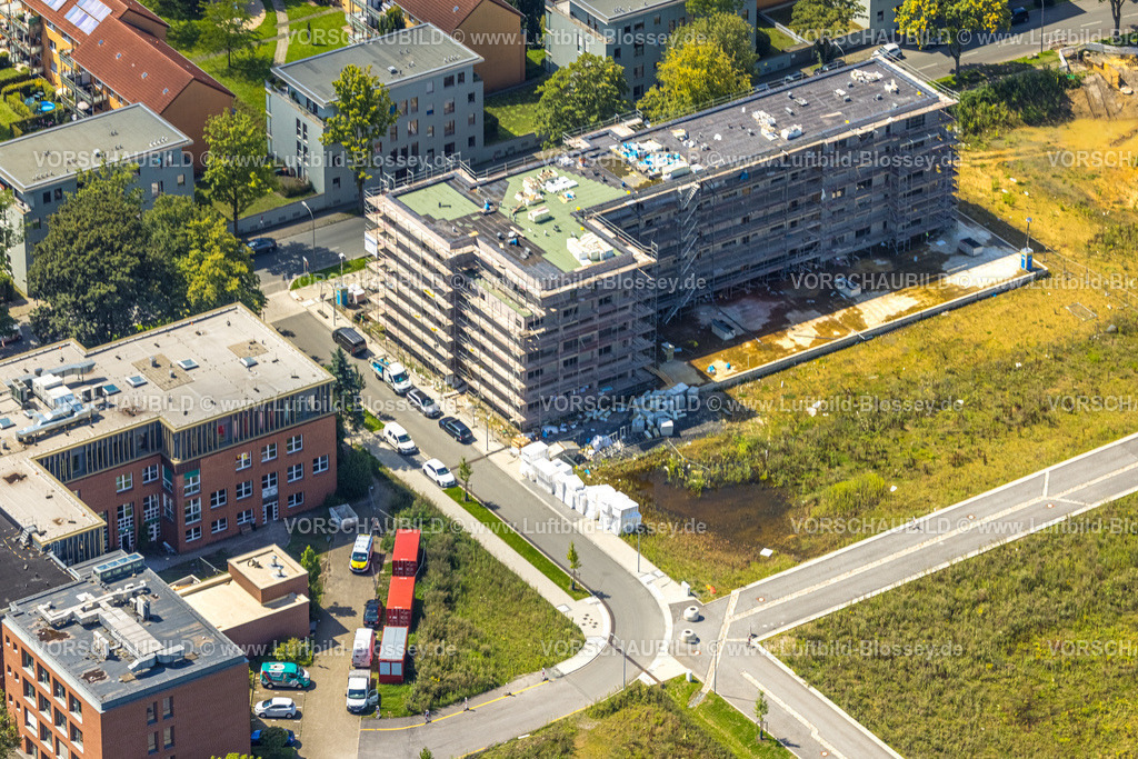 Bochum230802069 | Luftbild, Evang. Hochschule Rheinland-Westfalen-Lippe, am Ostpark Quartier Feldmark, Baustelle, Altenbochum, Bochum, Ruhrgebiet, Nordrhein-Westfalen, Deutschland