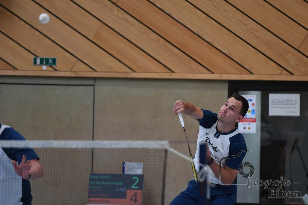 Badminton TV Metjendorf | Herren Doppel, Frank Juchim und Tim Struckenschneider; Badminton TV Metjendorf am 26.10.2025 in Metjendorf (Sporthalle Auf dem Kamp); Photo: Philip Eiben 2025 - Realisiert mit Pictrs.com