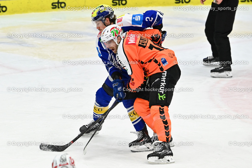 EC IDM WÄRMEPUMPEN VSV vs. MOSER MEDICAL GRAZ99ERS | #10 Chris Collins Graz 99ers, #2 Dylan MacPherson EC VSV, EC IDM WÄRMEPUMPEN VSV vs. MOSER MEDICAL GRAZ99ERS, EC IDM WÄRMEPUMPEN VSV vs. MOSER MEDICAL GRAZ99ERS am 17.03.2026 in Villach (Stadthalle Villach), Austria, (Photo by Bernd Stefan)