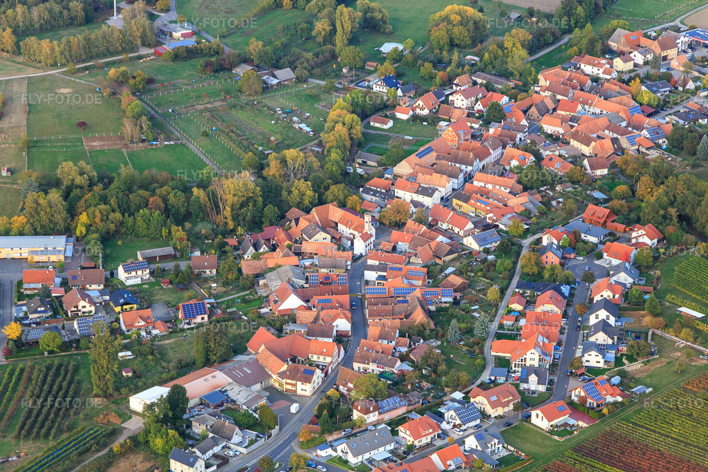 Luftbild: Ob. Hauptstr in Oberhausen im Bundesland Rheinland-Pfalz in Deutschland. Foto: IMG_123489.jpg vom 19.10.2020 durch Werner Riehm/FLY-FOTO.de