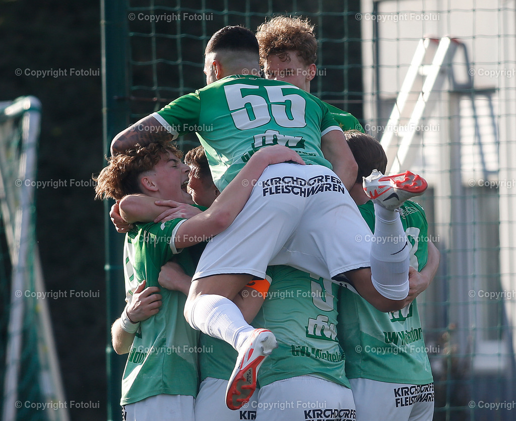 A_LUI_02032024_59 | SPORT,FUSSBALL LT1 OOE LIGA ASKOE OEDT-SV HAIDLMAIR GRUEN WEISS MICHELDORF 02.03.2024 IM BILD: JUBEL UEBER DAS 2.0 VON MICHELDORF FOTO:FOTOLUI