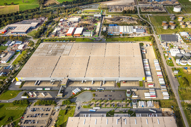 Huenxe241009839 | Luftbild, LGI Logistics Solution GmbH Logistikdienst im Industrie- und Gewerbepark Hünxe Bucholtwelmen-West, Bucholtwelmen, Hünxe, Niederrhein, Nordrhein-Westfalen, Deutschland