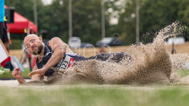 Para Heimspiel 7.0; Leverkusen, 18.07.2026 | LEVERKUSEN, GERMANY - JULY 18, 2026 : Noah Bodelier (GER/Cologne Athletics) competes in the long jump during the Para Heimspiel 7.0 at Fritz Jacobi Sports Complex on July 18, 2026 in Leverkusen, Germany.