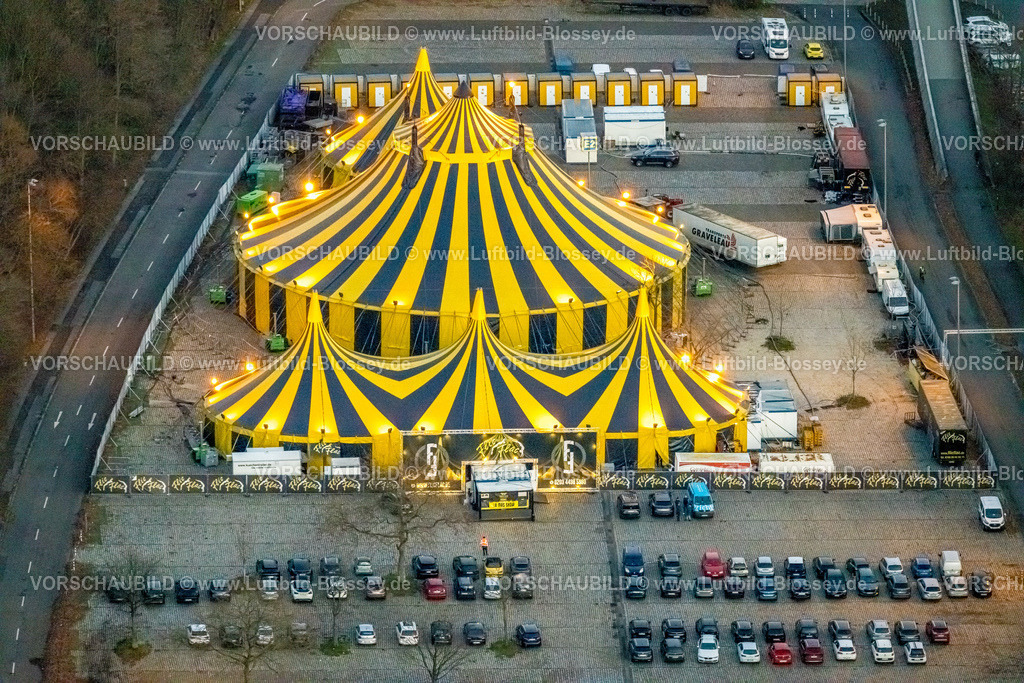 Dortmund230102509 | Luftbild, Zirkus Flic Flac am Remydamm Westfalenpark, Ruhrallee, Dortmund, Ruhrgebiet, Nordrhein-Westfalen, Deutschland
