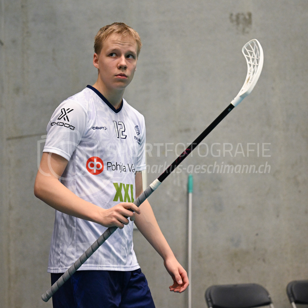 Switzerland B U19 vs Finland U19 - 2. February 2024 | Switzerland B U19 vs Finland U19
U19 Men International Matches in Switzerland
GoEasy Arena, Siggenthal Station
Finland forward #12 Joona Kajaala.
Credit: Markus Aeschimann | <a href="https://www.markus-aeschimann.ch">Sportfotografie Markus Aeschimann</a> | <a href="https://www.instagram.com/sportfotografie.aeschimann">@sportfotografie.aeschimann</a> - Realisiert mit Pictrs.com