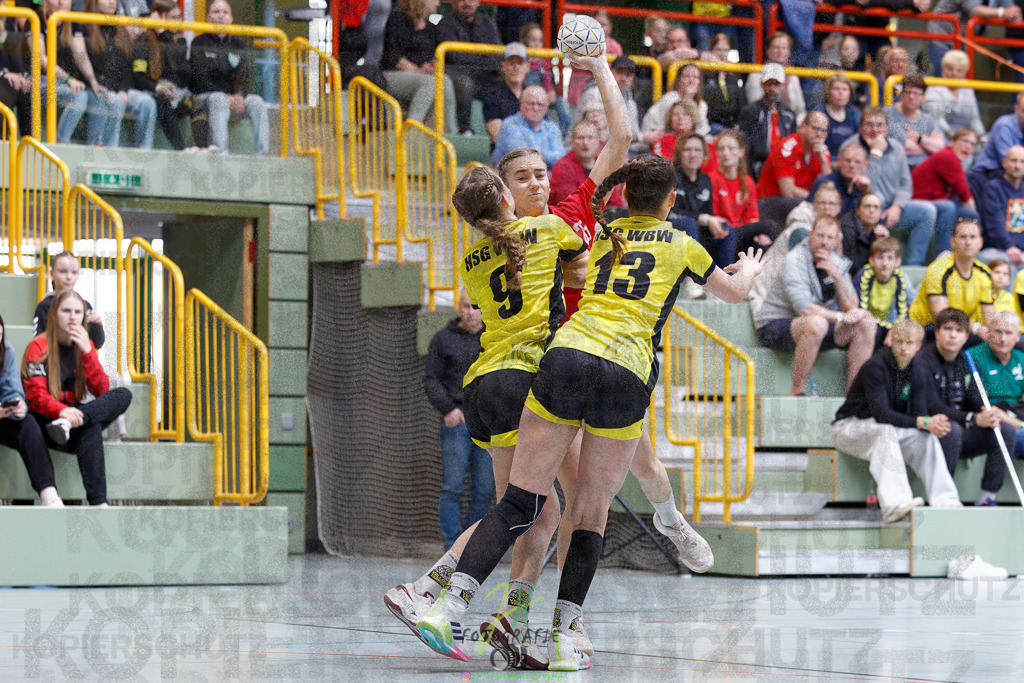 Hessenmeisterschaft wJC - Finale; HSG Kleenheim - HSG Weiterstadt/ Braunsh.Worf. | Hessenmeisterschaft wJC - Finale; HSG Kleenheim - HSG Weiterstadt/ Braunsh.Worf. am 22.03.2025 in Biedenkopf (Sporthalle Lahntalschule)Photo © 2025 - Jörg Heinrich - Realisiert mit Pictrs.com