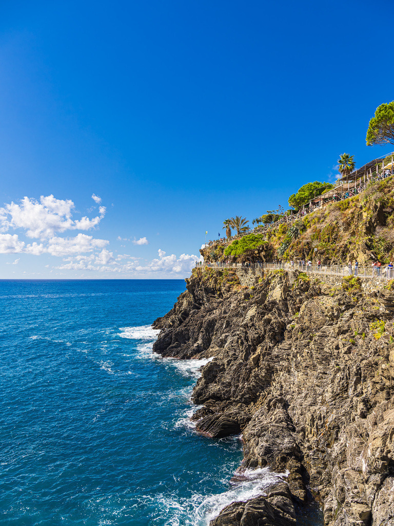 Mittelmeerküste mit Felsen nahe Manarola in Italien | Mittelmeerküste mit Felsen nahe Manarola in Italien.