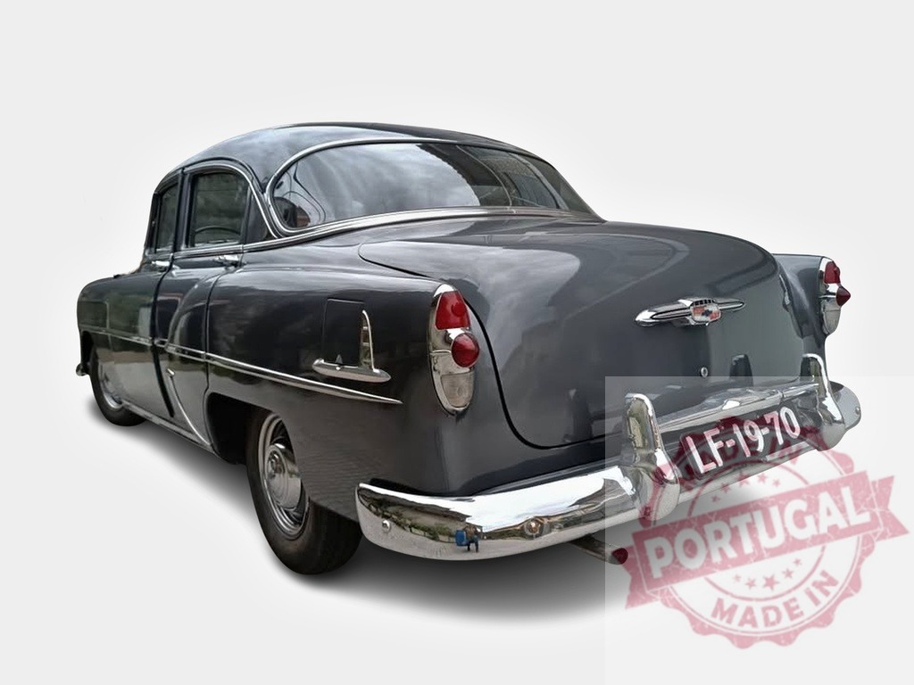 Chevrolet Bel Air classic car retro automotive design | Vintage Chevrolet Bel Air sedan, an iconic symbol of American automotive history - Realized with Pictrs.com