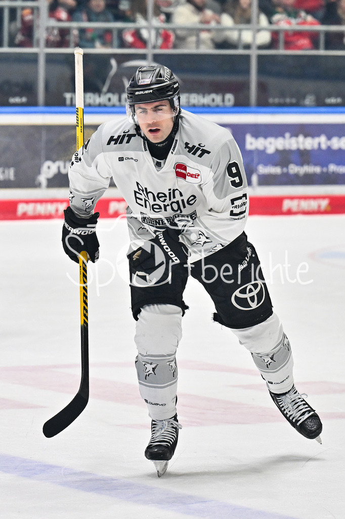 Augsburger Panther - Kölner Haie | AUGSBURG, GERMANY - 11. JANUARY: Jubel der Haie nach dem Treffer zum 1-1 Ausgleich durch Maximilian KAMMERER (Kölner Haie 9) / Tor / Torschuetze / Freude / Happy während dem Match zwischen den Augsburger Panthern und den Kölner Haien am 39. Spieltag der penny DEL im Curt Frenzel Stadion