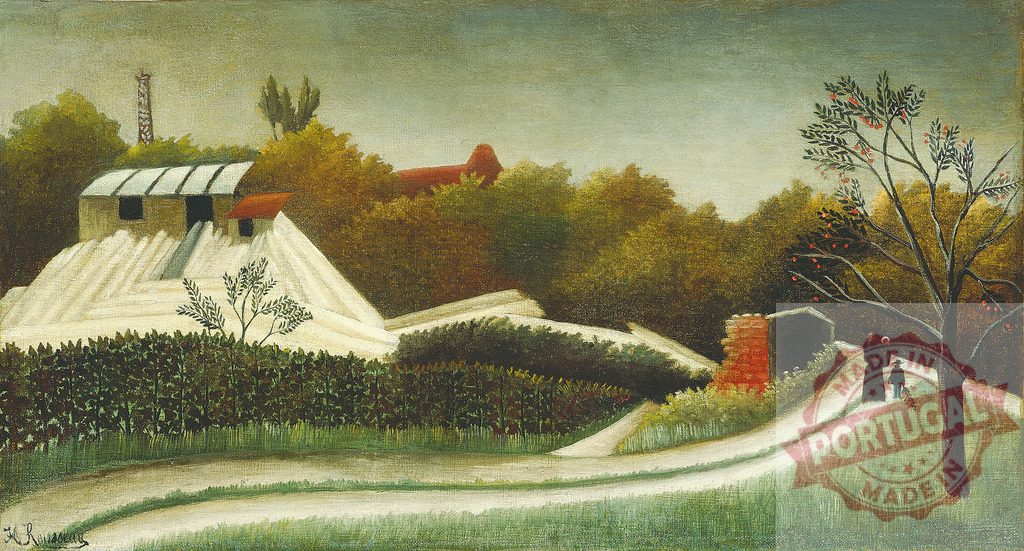 Henri Rousseau painting depicting figures on a country path. Henri Rousseau | Henri Rousseau painting showing rural landscape with people walking on a path - Realisiert mit Pictrs.com