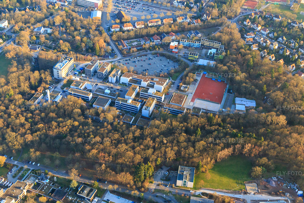 Luftbild: Rheinland-Pfälzische Technische Universität, Campus Landau in Landau in der Pfalz im Bundesland Rheinland-Pfalz in Deutschland. Foto: IMG_097412.jpg vom 10.03.2017 durch Werner Riehm/FLY-FOTO.derptu.de - RPTU Rheinland-Pfälzische Technische Universität Kaiserslautern-Landau