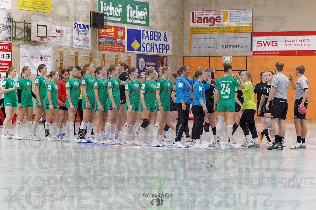 2024-10-19_006 | Jugendbundesliga B-Jugend weiblich; HSG Kleenheim/Langgöns - Longericher SC am 19.10.2024 in Oberkleen (Weidig-Halle) - Realisiert mit Pictrs.com