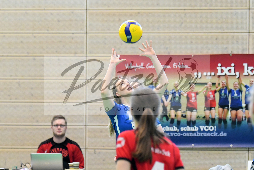 20200202_VCOOTB_0045 | Volleyball, Frauen:   waehrend des Spiels der Regionalliga NordWest zwischen VC Osnabrueck und Oldenburger TB in der Schlosswall-Halle am 02.02.2020 in Osnabrueck, Deutschland. - Realisiert mit Pictrs.com