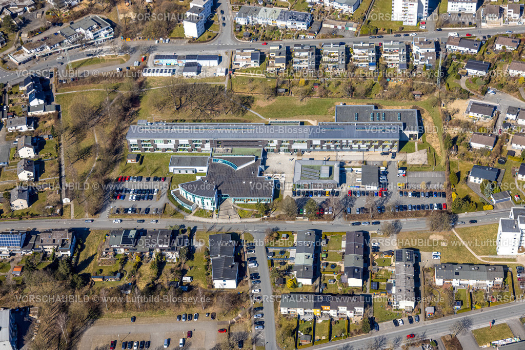 Meschede250304944 | Luftbild, FH Südwestfalen (Studierendenwerk Dortmund), Meschede-Stadt, Meschede, Sauerland, Nordrhein-Westfalen, Deutschland