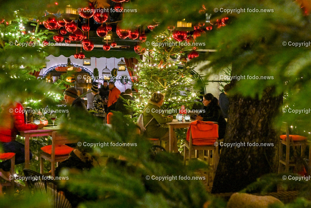 Weihnachtsmarkt_ Linz_ 22.11.2023-30 | 22.11.2023, Linz, AUT, Klosterhof, im Bild Winterzauber, Weihnachtsmarkt, Winterwald, Besucher, Tradition, Brauchtum, Beleuchtung, Tannen, Baume, Speisen, Getraenke