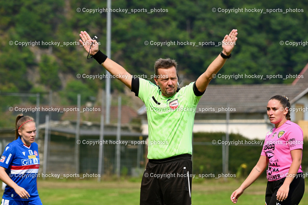 Carinthians Hornets vs. GAK 1902 Frauen | Leitgeb Martin Referee, Carinthians Hornets vs. GAK 1902 Frauen, Carinthians Hornets vs. GAK 1902 Frauen am 01.09.2024 in Sachsenburg (Sportplatz Sachsenburg), Austria, (Photo by Bernd Stefan)