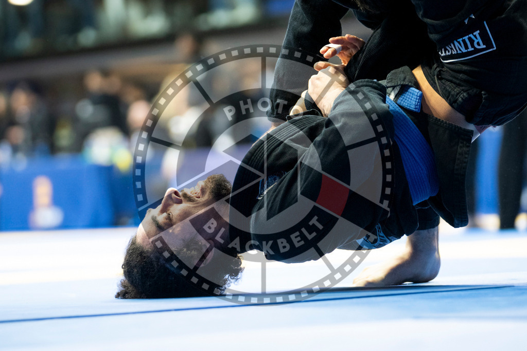 20240121PBB5338 | Fighters compete during the second day of the IBJJF European Championship in Paris, France, on January 21, 2024.
