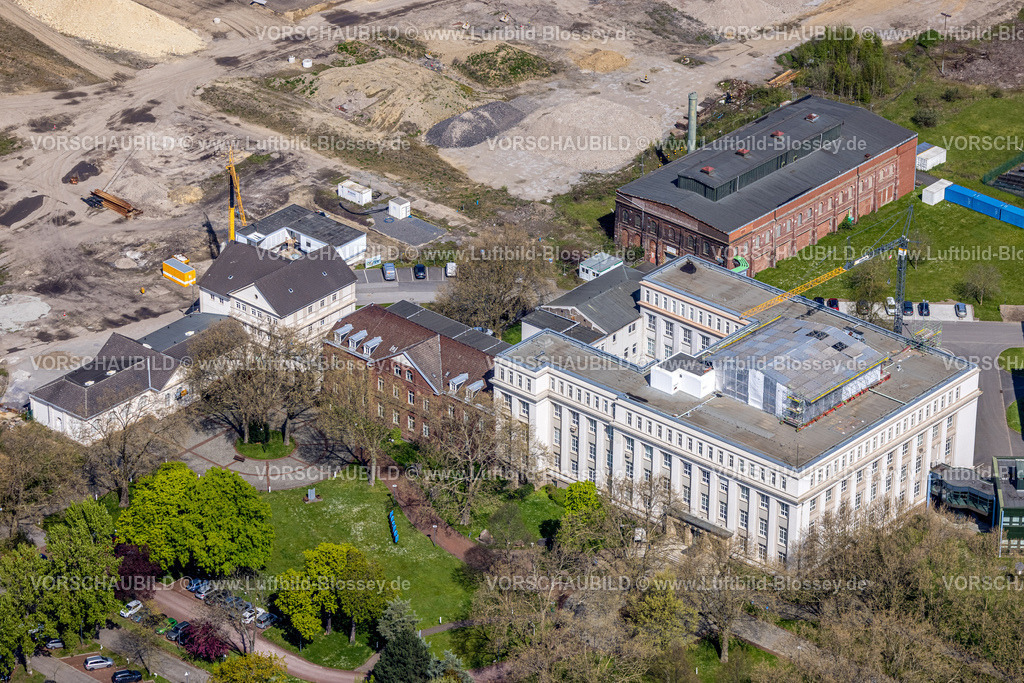 Dortmund230401408 | Luftbild, Hoesch-Museum und thyssenkrupp Hauptverwaltung, Gewerbepark Westfalenhütte, Borsigplatz, Dortmund, Ruhrgebiet, Nordrhein-Westfalen, Deutschland