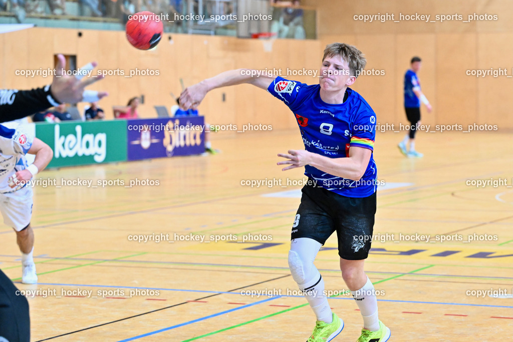 SC Ferlach vs. ALPA HC Hard | #9 SAGER Nico SC Ferlach, SC Ferlach vs. ALPA HC Hard, SC Ferlach vs. ALPA HC Hard am 30.04.2024 in Ferlach (Ballspielhalle Ferlach), Austria, (Photo by Bernd Stefan)