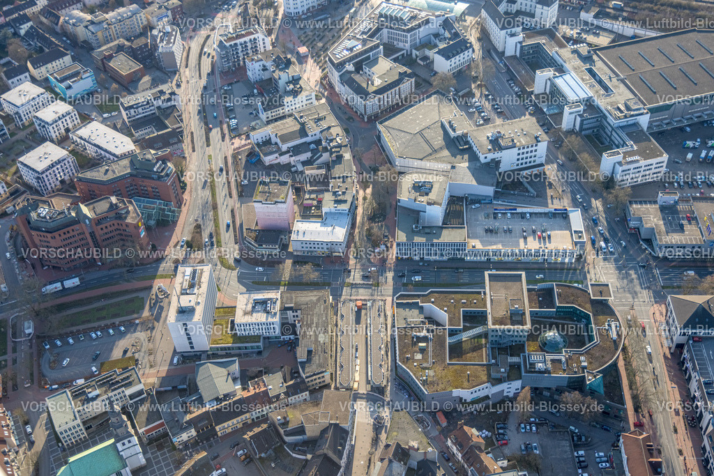 Hamm260203426 | Luftbild, City-Galerie und Euronics Berlet Kaufhaus, Westentor Hochnunker, Westring, Mitte, Hamm, Ruhrgebiet, Nordrhein-Westfalen, Deutschland