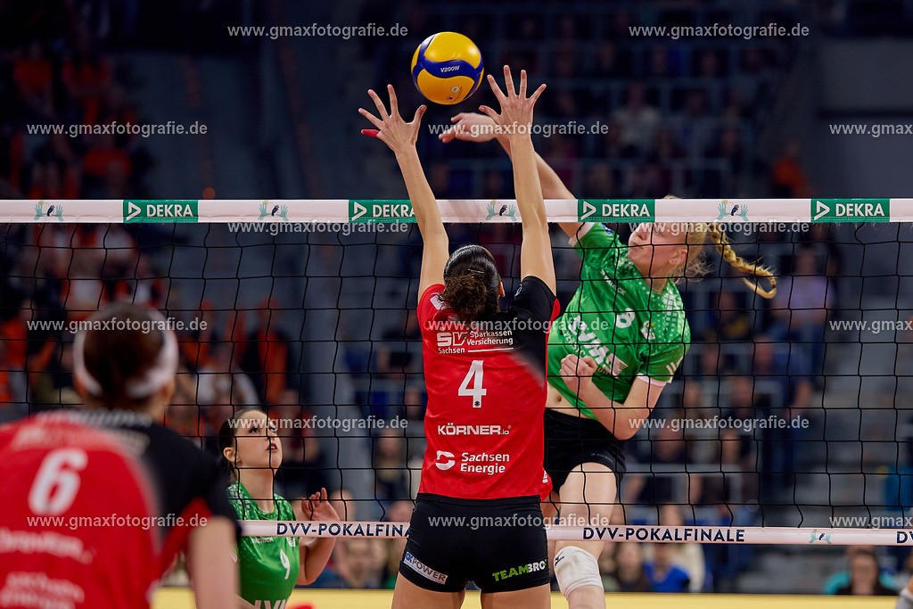 GER, Dresdner SC - USC Muenster, Volleyball, DVV-Pokalfinale Frauen 2025, 02.03.25 | GER, Dresdner SC - USC Muenster, Volleyball, DVV-Pokalfinale Frauen 2025, 02.03.25Foto: Gerald Oelze-de Stoppany