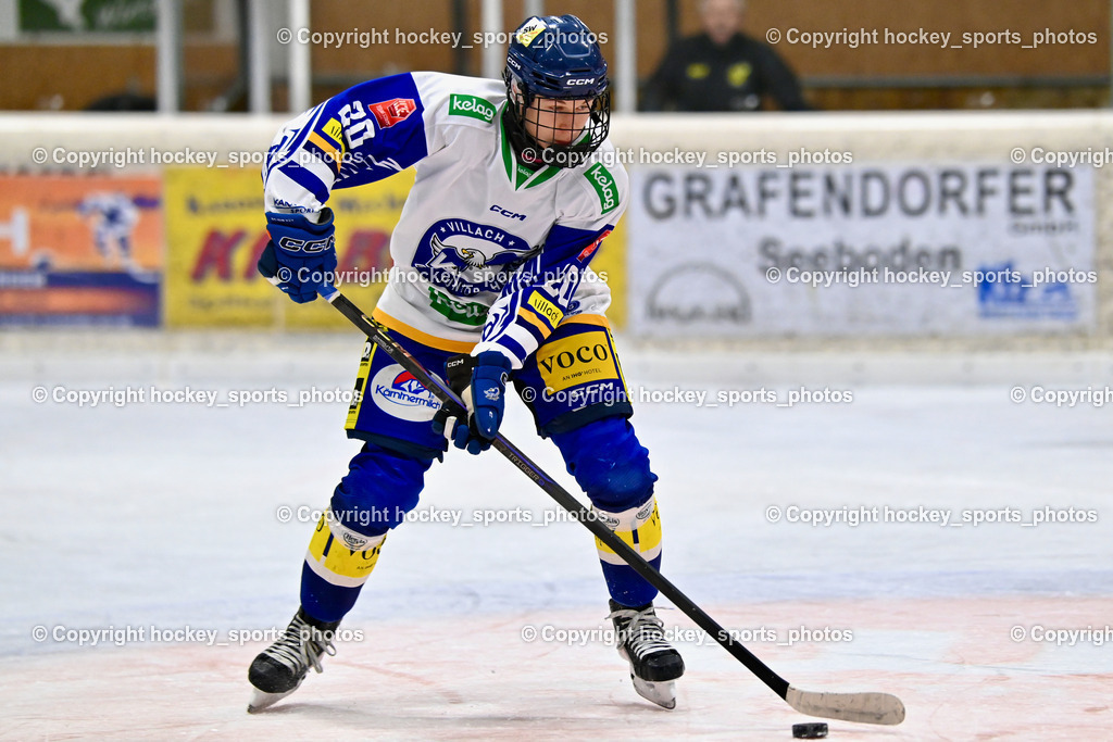 MET PHOTOVOLTAIK HORNETS SPITTAL vs. EC VSV juniors U20  | #20 Köfler Jonas Noah EC VSV juniors U20, MET PHOTOVOLTAIK HORNETS SPITTAL vs. EC VSV juniors U20 , MET PHOTOVOLTAIK HORNETS SPITTAL vs. EC VSV juniors U20  am 05.11.2024 in Spittal an der Drau (Goldeck Stadion), Austria, (Photo by Bernd Stefan)