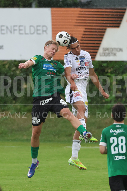 Friendly Match: SC Weiz vs TSV Hartberg in Weiz | Weiz, AUSTRIA, 01.JUL.26 - SOCCER - ADMIRAL Bundesliga, SC Weiz vs TSV Hartberg, test match. The image shows Robert Schmerleib (SC Weiz) and Simon Freund (Hartberg).