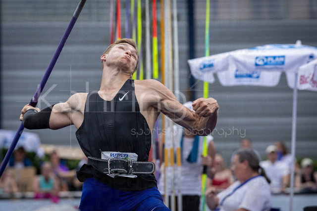 Multisport Event; Ratingen, 28.06.2026 | RATINGEN, GERMANY - JUNE 28, 2026 : Rasmus Roosleht (EST / Estonia) competing in the javelin during the Multisport Event at Stadion Ratingen on June 28, 2026 in Ratingen, Germany.