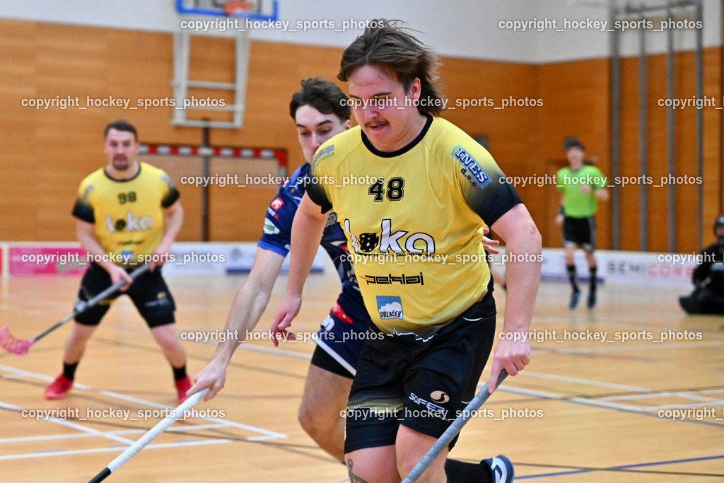 VSV Unihockey  vs. FBK Loka  | #48 Tommi Lehto FBK Loka, VSV Unihockey  vs. FBK Loka , VSV Unihockey  vs. FBK Loka  am 25.01.2026 in Villach (Ballspielhalle St. Martin), Austria, (Photo by Bernd Stefan)