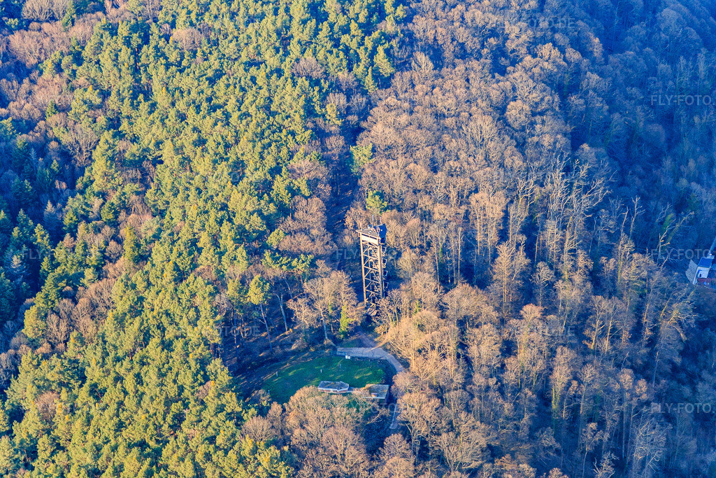 Luftbild: Bismarckturm in Bad Bergzabern im Bundesland Rheinland-Pfalz in Deutschland. Foto: IMG_105075.jpg vom 24.03.2018 durch Werner Riehm/FLY-FOTO.deWWW.TOURENPLANER-RHEINLAND-PFALZ.DE