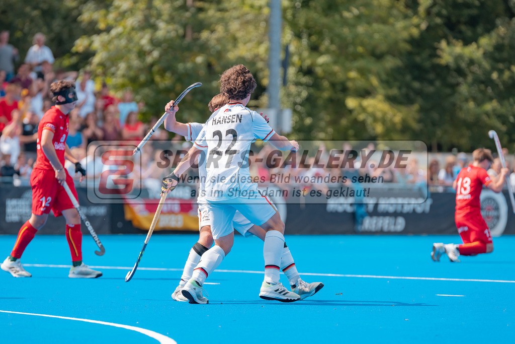 HK_20230716_102919 | Euro Hockey MU18 Boys Finale Belgium vs Germany Championship Girls &amp; Boys am 16.7.2023 CHTC , Krefeld ,