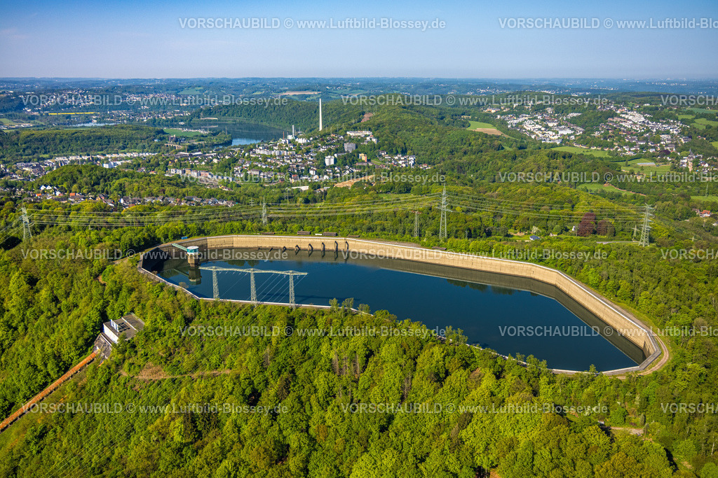 Herdecke240503337 | Luftbild, Speicherbecken des RWE Pumpspeicherkraftwerk Koepchenwerk am Hengsteysee, Herdecke, Ruhrgebiet, Nordrhein-Westfalen, Deutschland