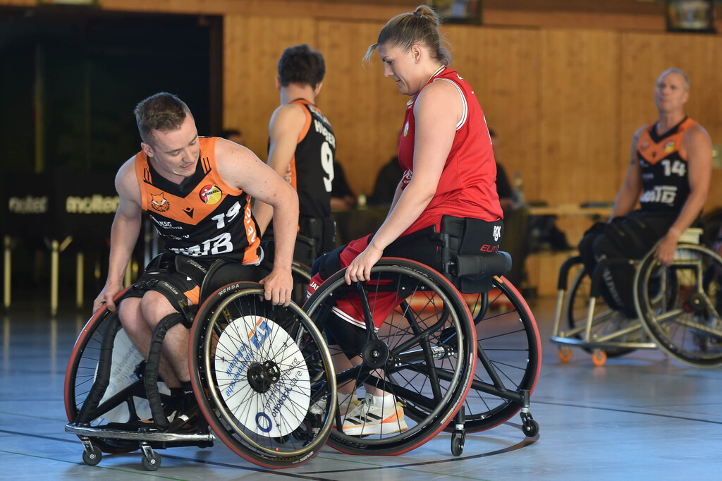 2024-10-26-0308 | RSKV Tuebingen vs. Hannover United 2, Rollstuhlbasketball, 2. Bundesliga Sued, 3. Spieltag, Saison 2024/2025, 26.10.2024, Foto: Ralph Kunze - Realisiert mit Pictrs.com