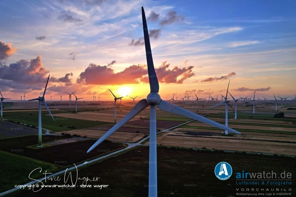 Windpark Breklumer-Koog | Luftbild, Windenergieanlagen, Enercon, Windpark Breklumer Koog