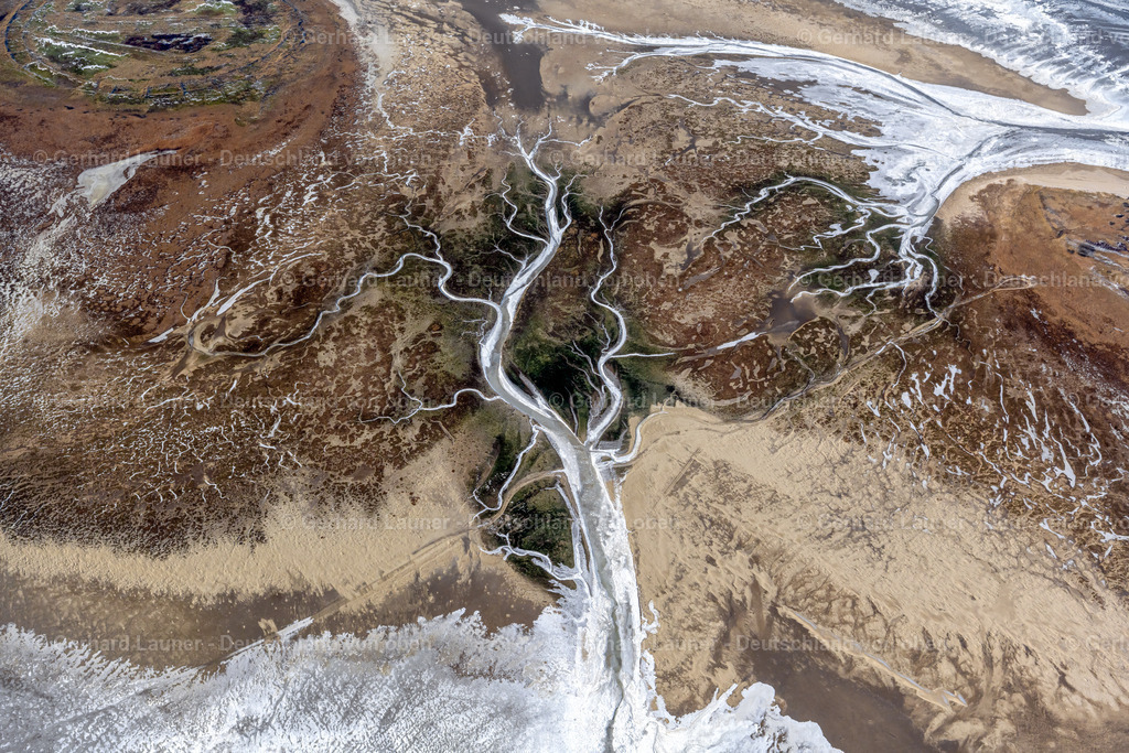 4044450 | Winterliche Wattstrukturen zw. Scharhörn und Nigelhörn, Nationalpark Hamburgisches Wattenmeer